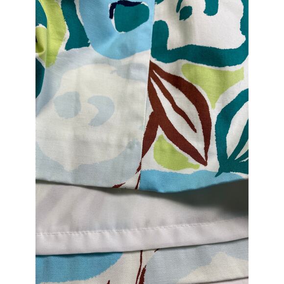 NWT Ann Taylor Bold Tropical Floral Cotton Skirt Size 6 Lined Travel Resort Wear - Picture 6 of 7